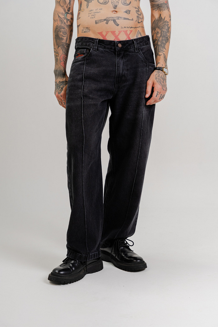 CALCA BAGGY JEANS DOUBLE BLACK