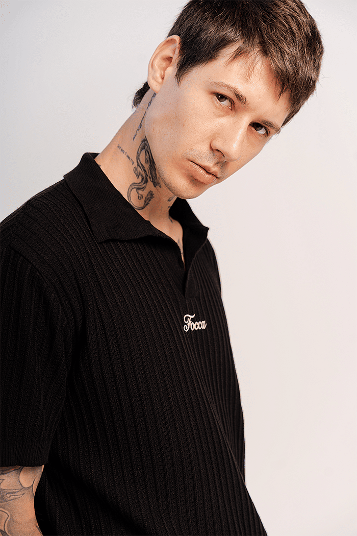 CAMISA POLO TRICOT BLACK