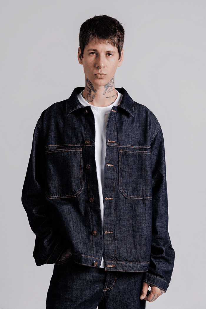 JAQUETA JEANS RAW DENIM BLACK