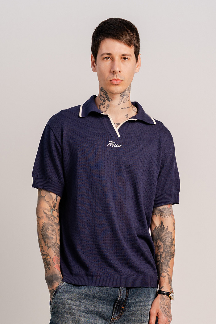 CAMISA POLO TRICOT NAVAL