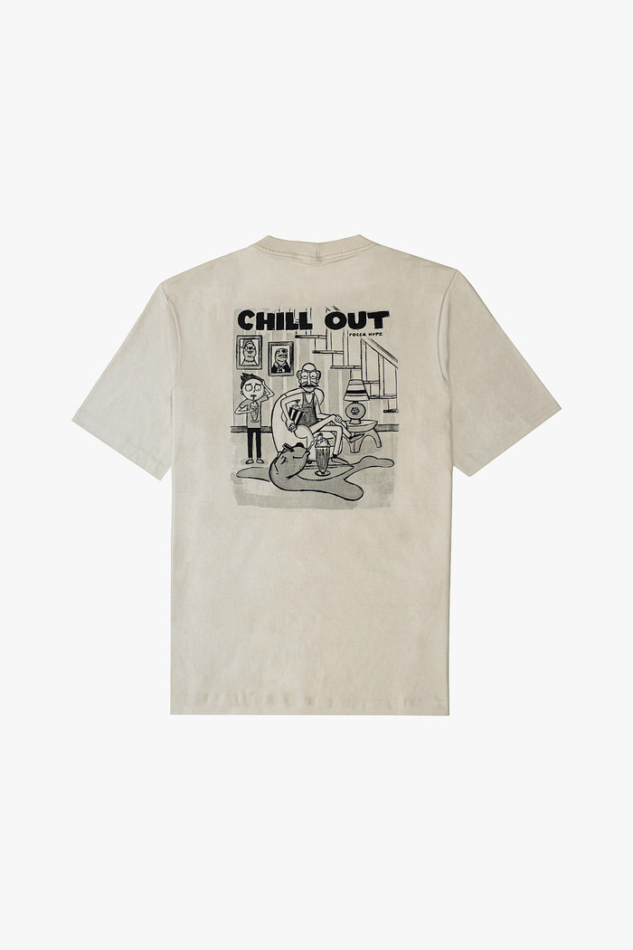 CAMISETA OVERSIZED CHILL OUT BEGE