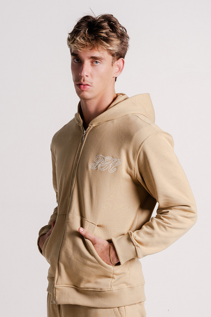 MOLETOM ZIP FH CLASSIC BEGE