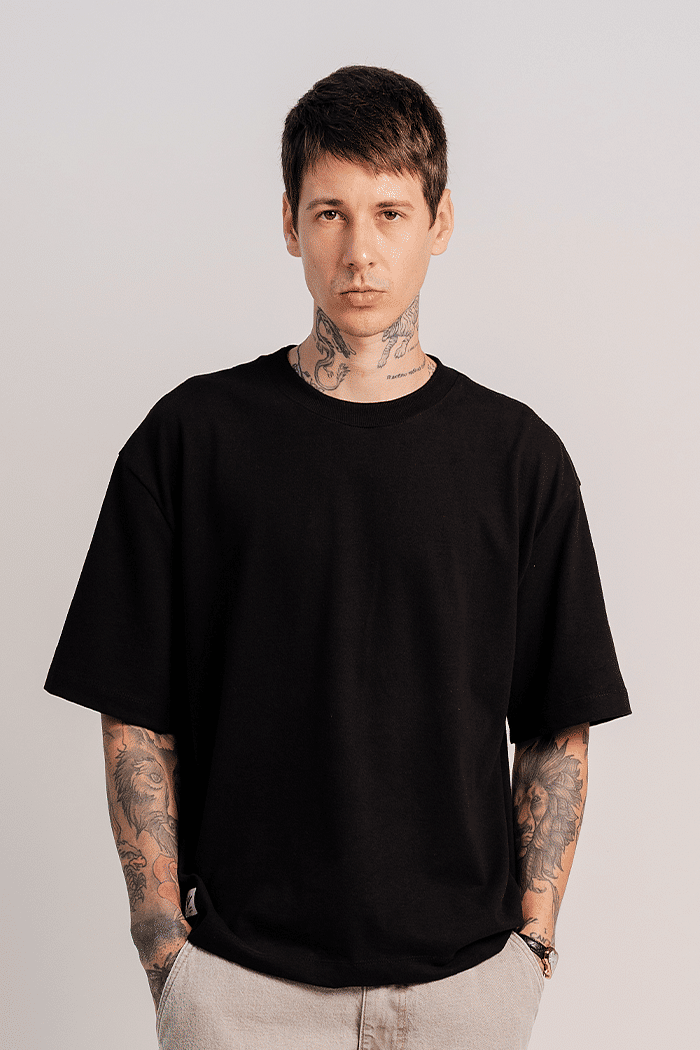 CAMISETA BOXY FOCCA PRETA