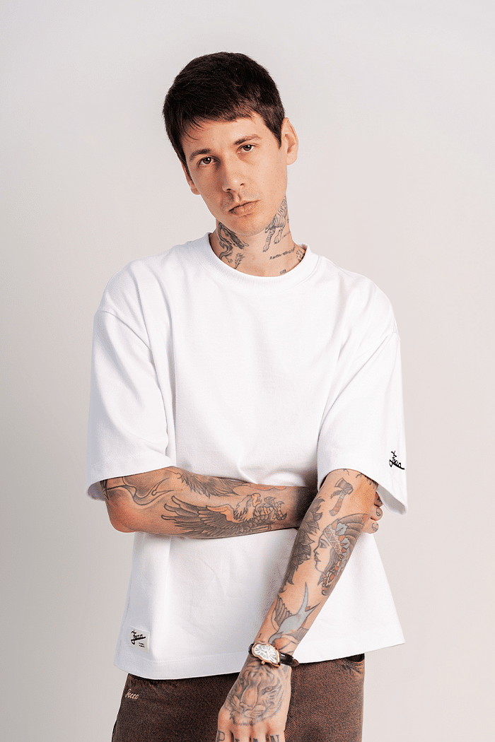 CAMISETA BOXY FOCCA BRANCA