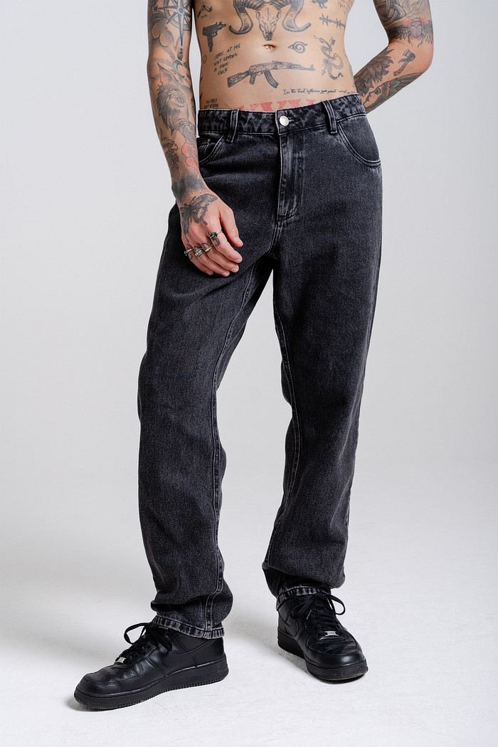 CALÇA JEANS RETA BLACK