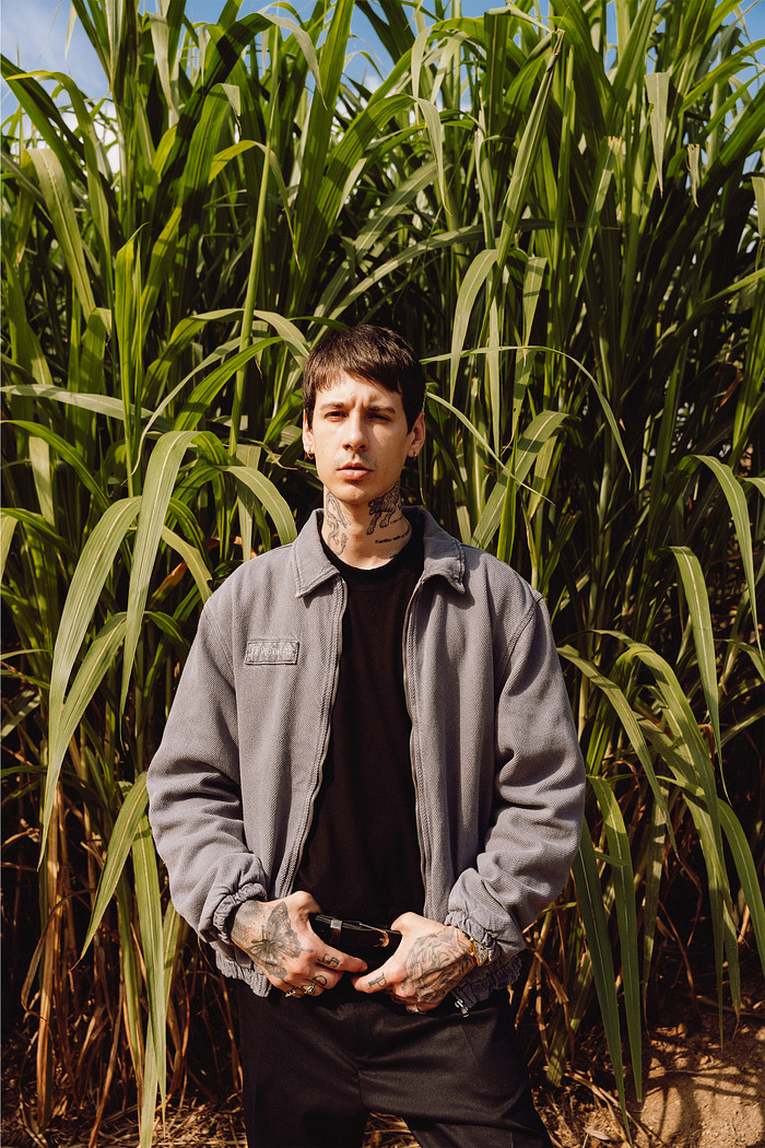 JAQUETA SARJA STONED FH OUTLAW CINZA