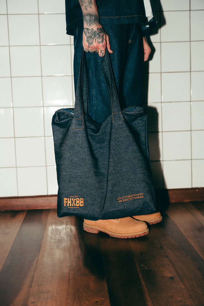 TOTE BAG RAW DENIM - COLLAB FHXBB