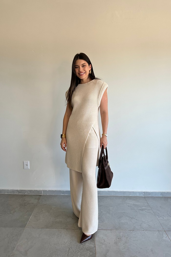 Maxi Blusa Tricot Assimétrica Juliana