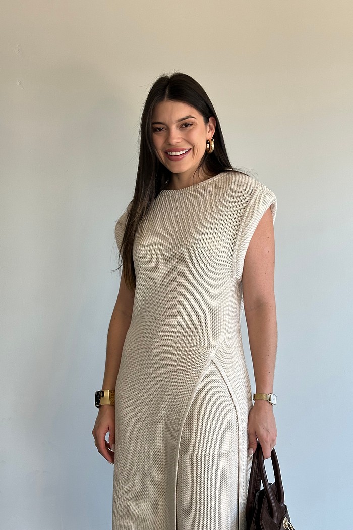 Maxi Blusa Tricot Assimétrica Juliana