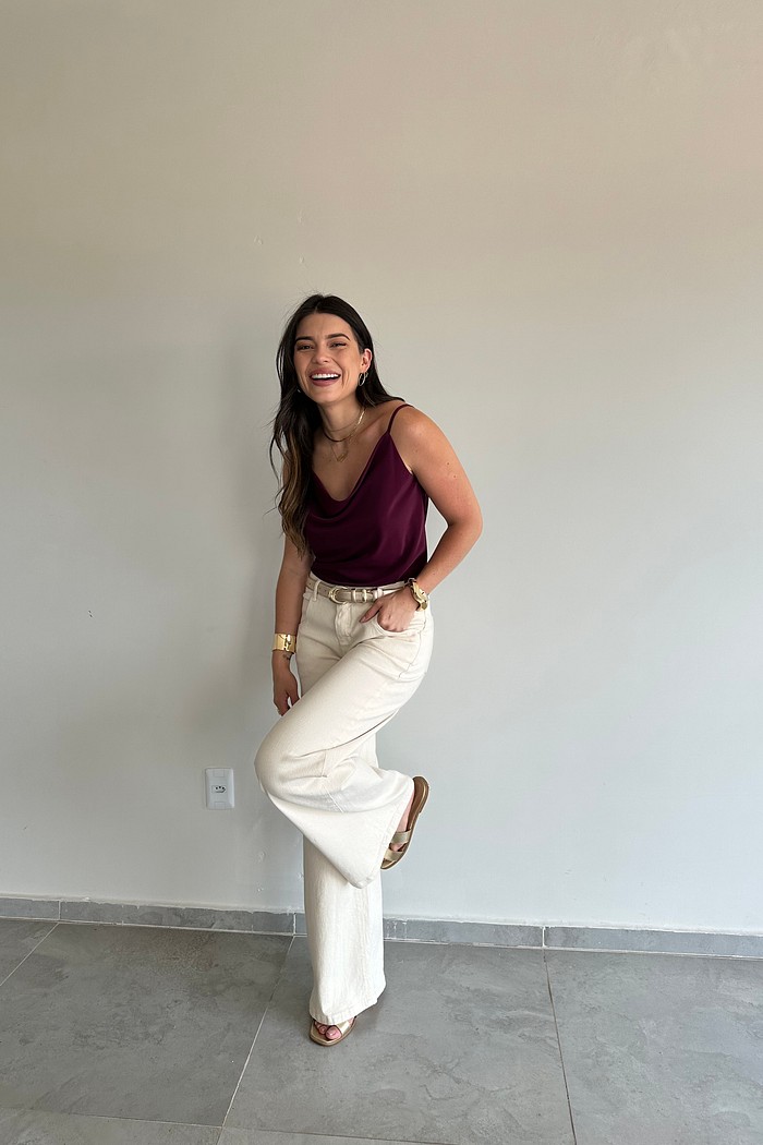 Calça Wide Leg Jeans Cassiane - 24515