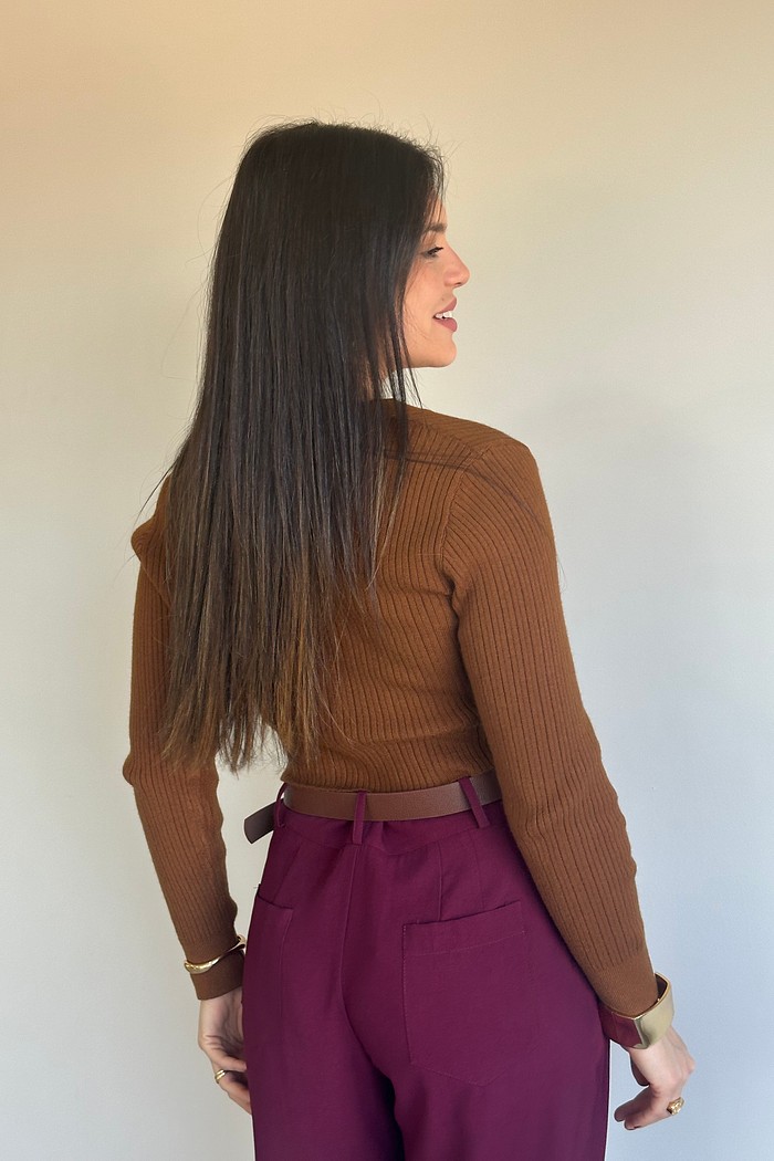 Blusa Elisa Tricot Gola V