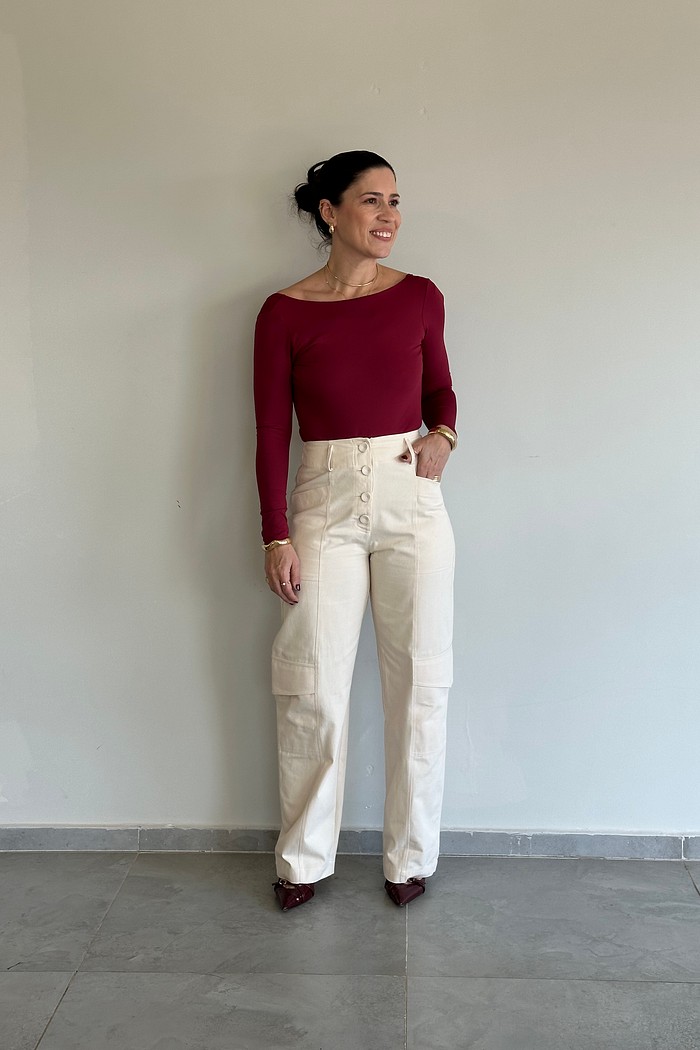 Calça Reta Sarja Ana 