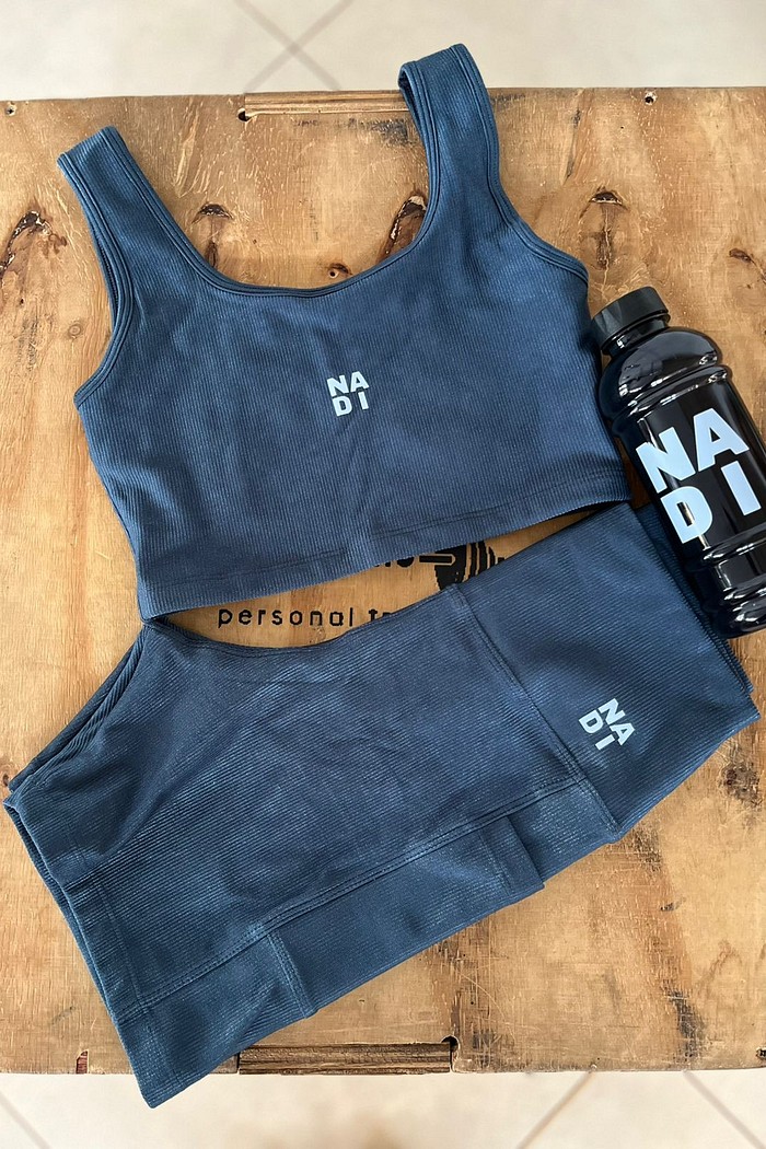 conjunto bemuda e top rib onix