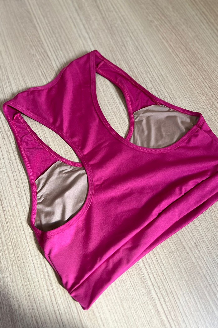 top nadador plus size pink