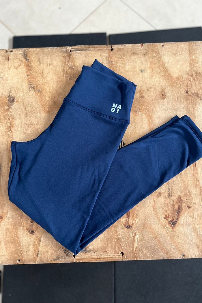 calça legging básica azul