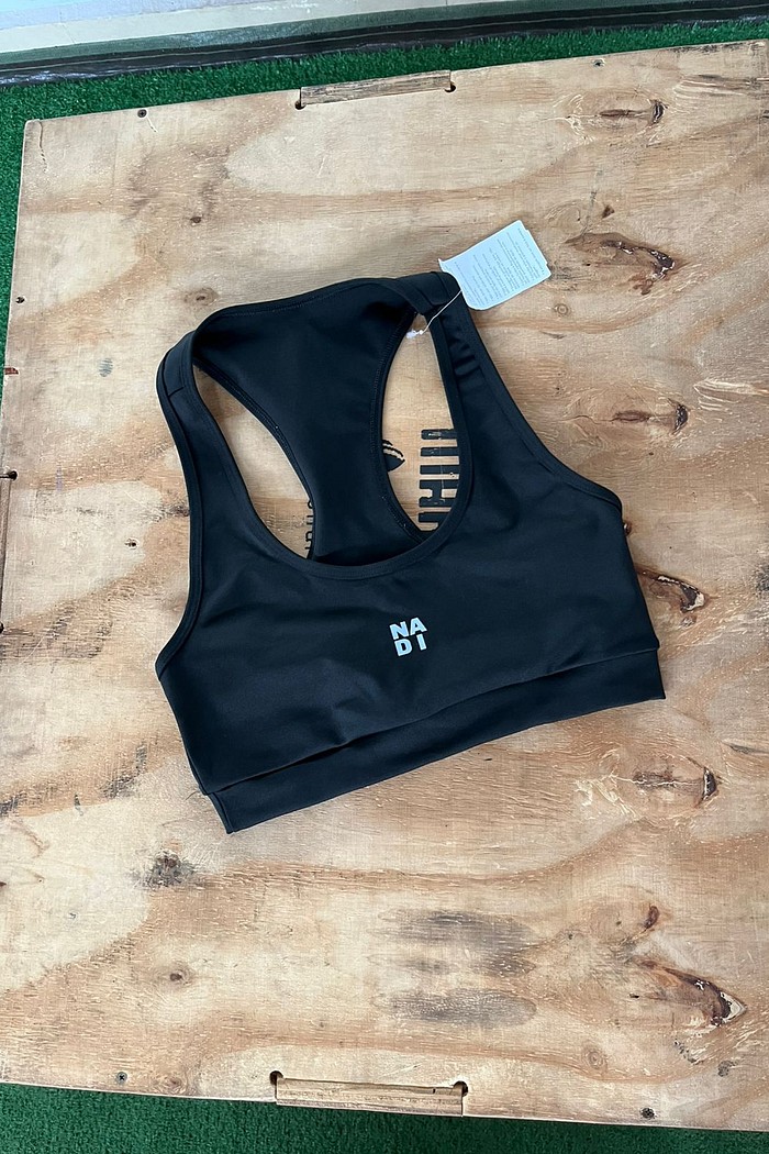 top nadador preto bojo removivel