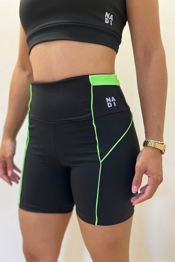 bermuda filete verde neon