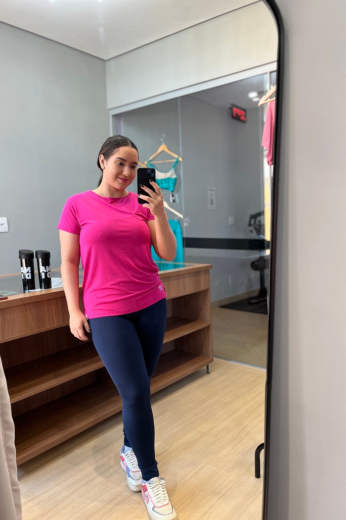 calça legging básica azul