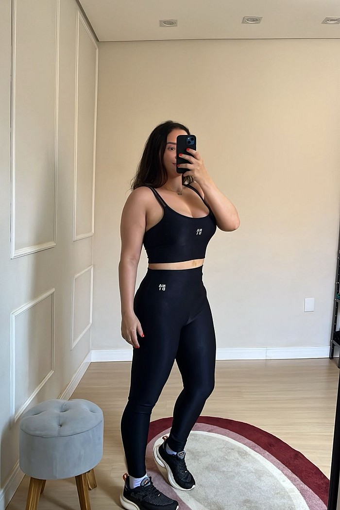 conjunto legging feel glow preto