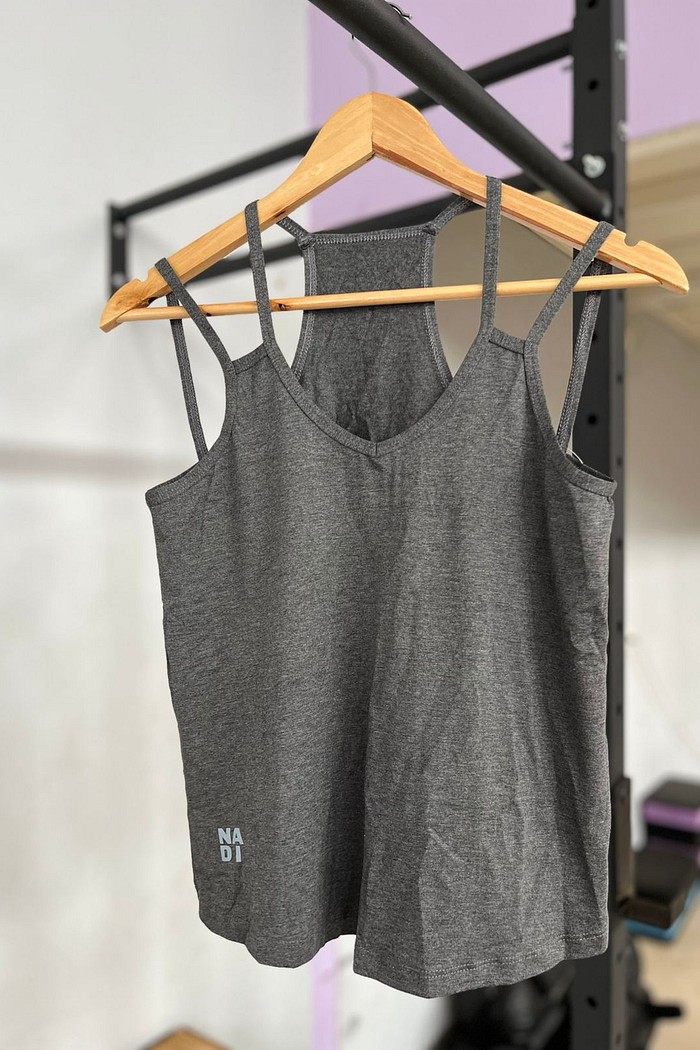 regata alcinha cinza