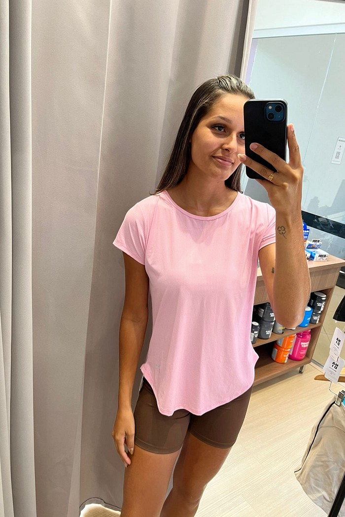 blusa manga aerdry uv50 rosa