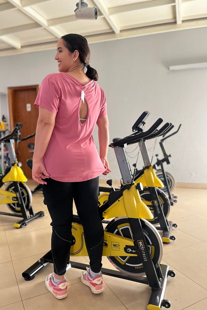 calça legging risco cinza