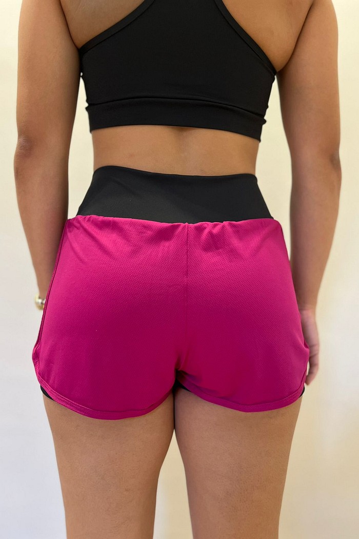 shorts duplo roxo