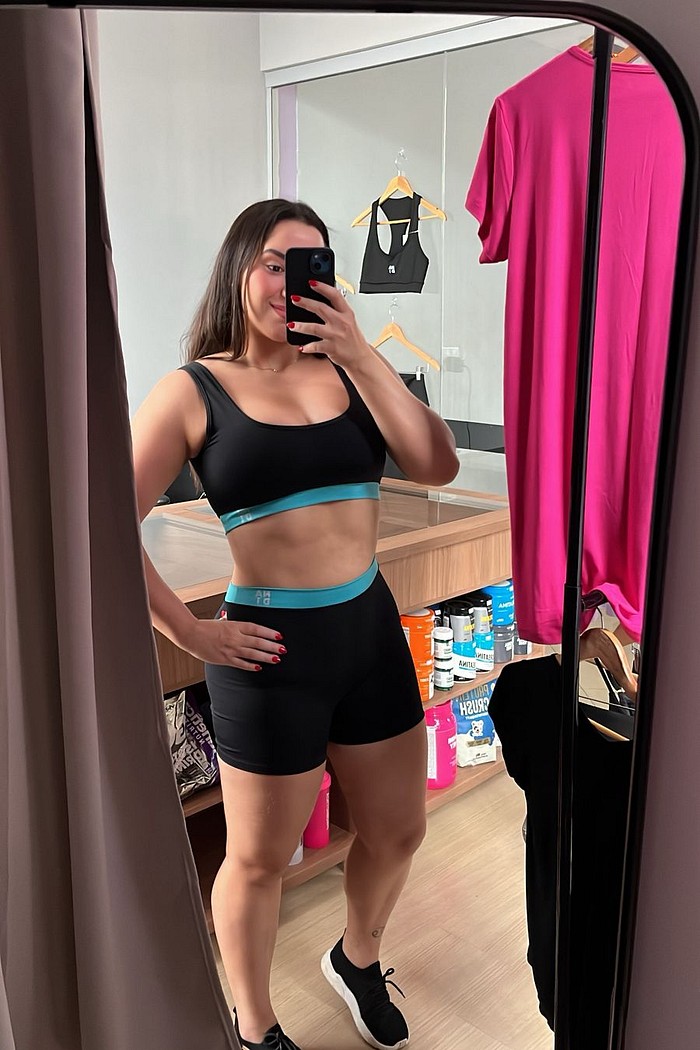 conjunto belly faixa azul