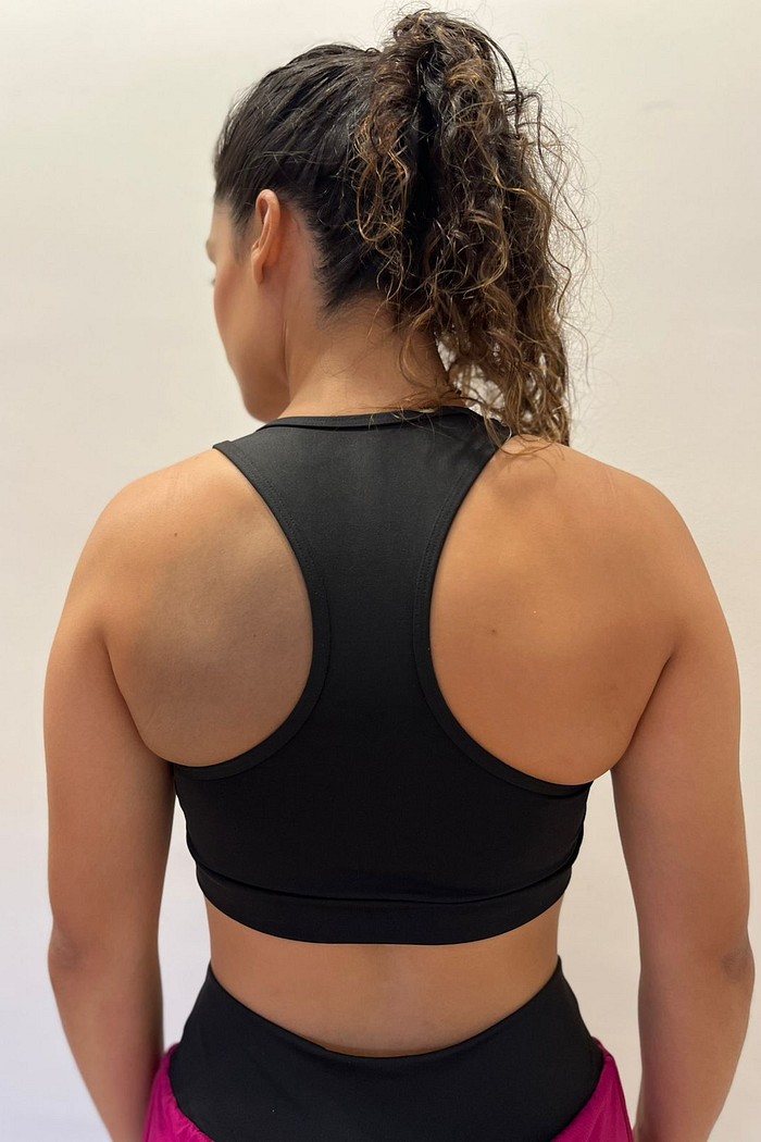 top nadador preto bojo removivel