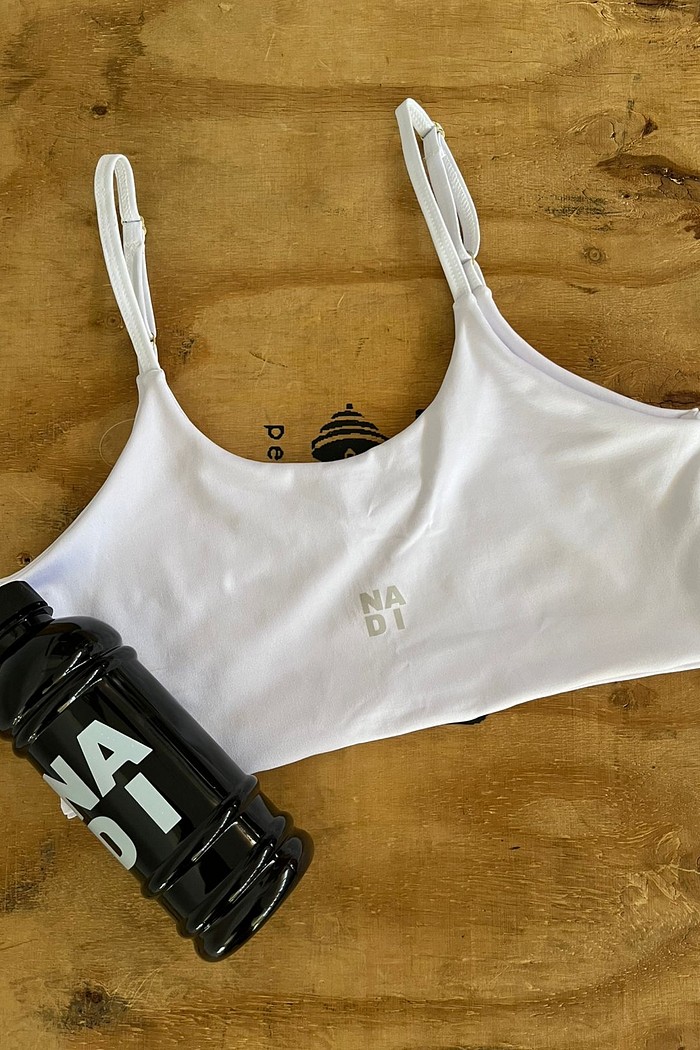 top alça regulavel branco