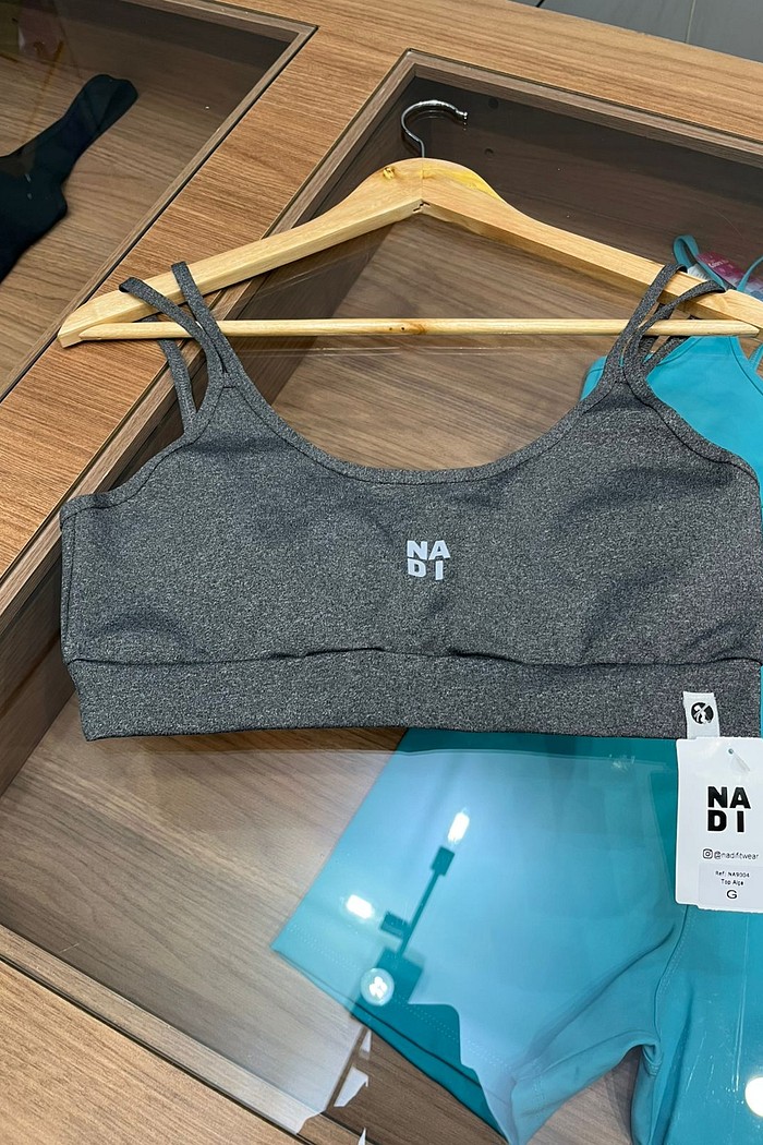 top alça dupla mescla