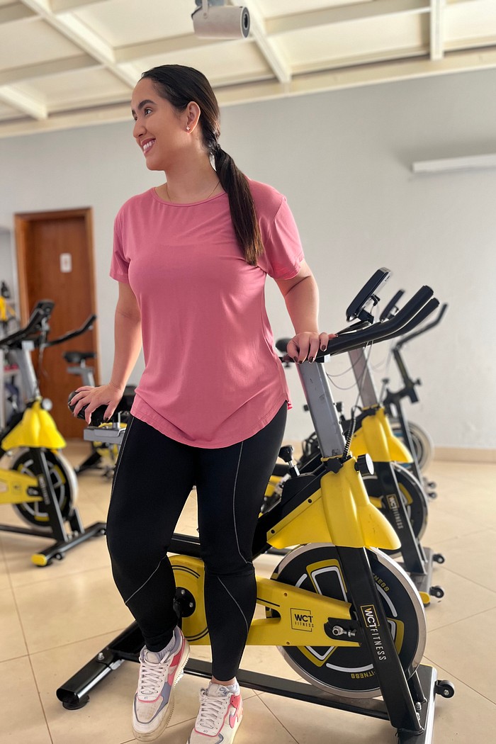 calça legging risco cinza