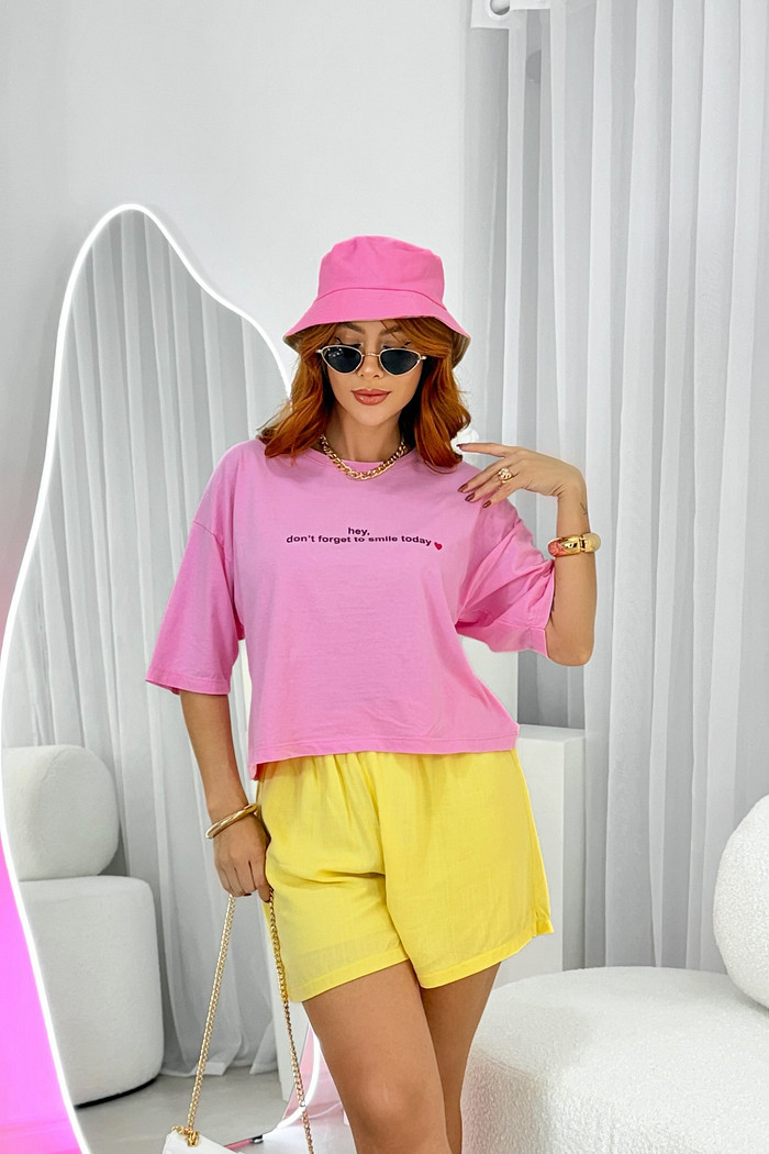 CROPPED OVERSIZED  _  HEI. DON´T FORGET _ ROSA