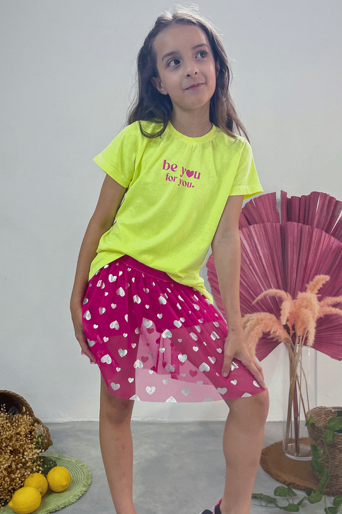 T SHIRT INFANTIL  _  BE YOU   _ AMARELA