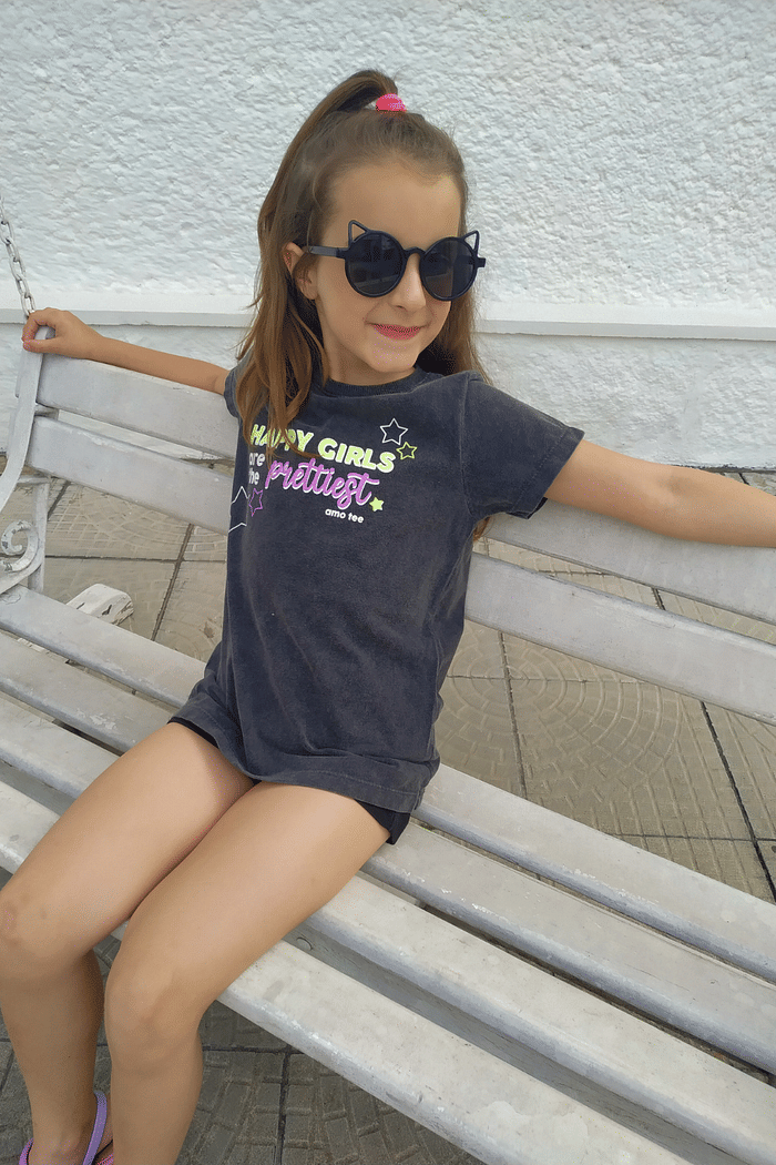 CAMISETA INFANTIL  _  HAPPY GIRLS