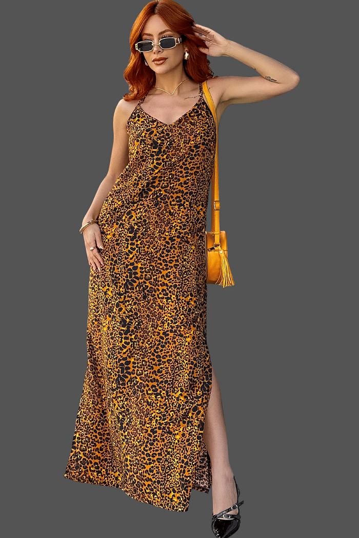 VESTIDO LONGO   _  ONÇA