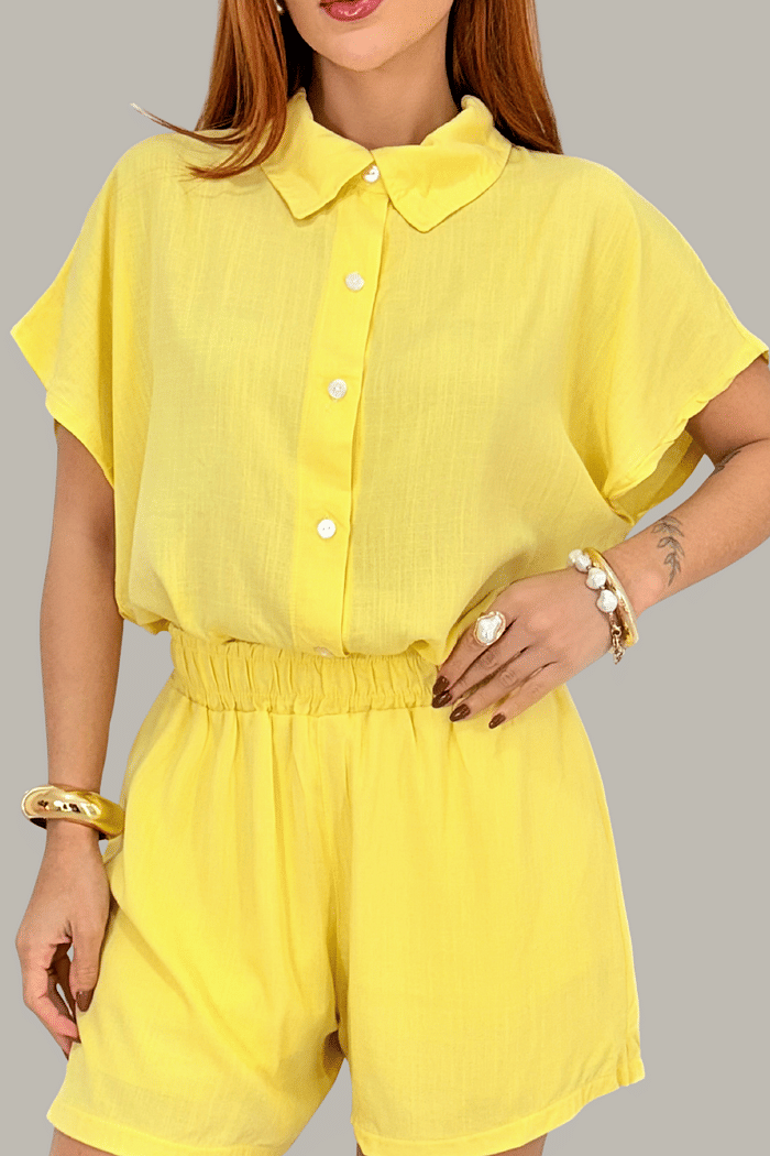 CONJUNTO BERMUDA E CAMISA  _  VISCOLINHO