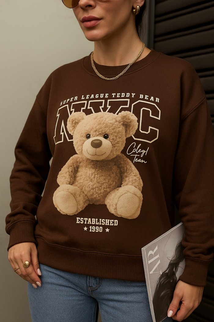 MOLETOM NYC (URSO) - MARROM