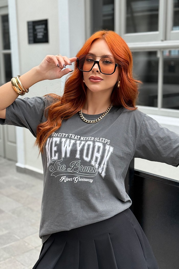 MAXI TEE NEW YORK - PRETO STONE