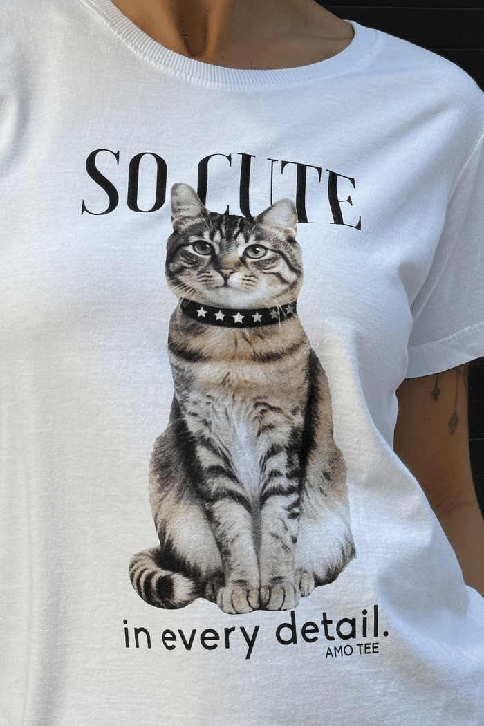 T SHIRT  _  SO CUTE [GATO]