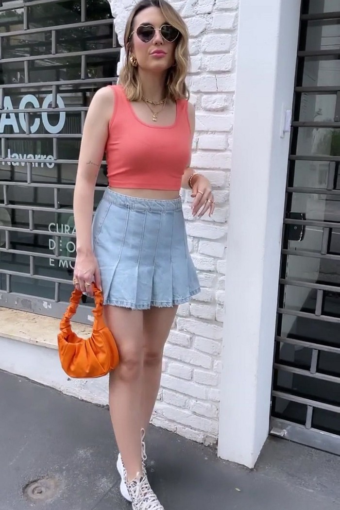 TOP _  RIBANA CANELADA   _  LARANJA