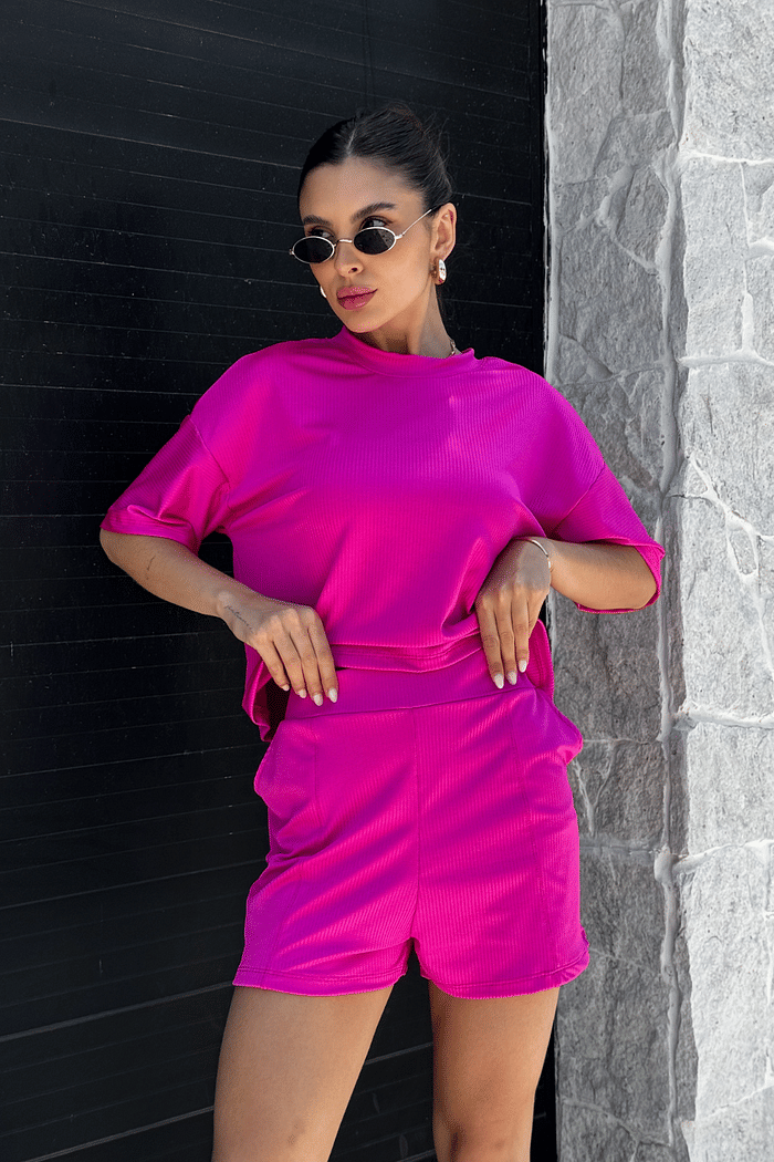 CONJUNTO EM RIBANA CANELADO ACETINADO