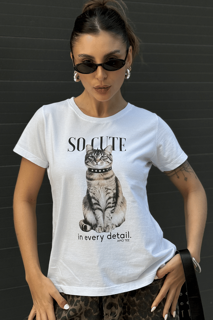 T SHIRT  _  SO CUTE [GATO]