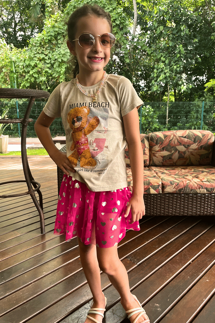 T SHIRT INFANTIL  _  MIAMI BEACH  _  AREIA