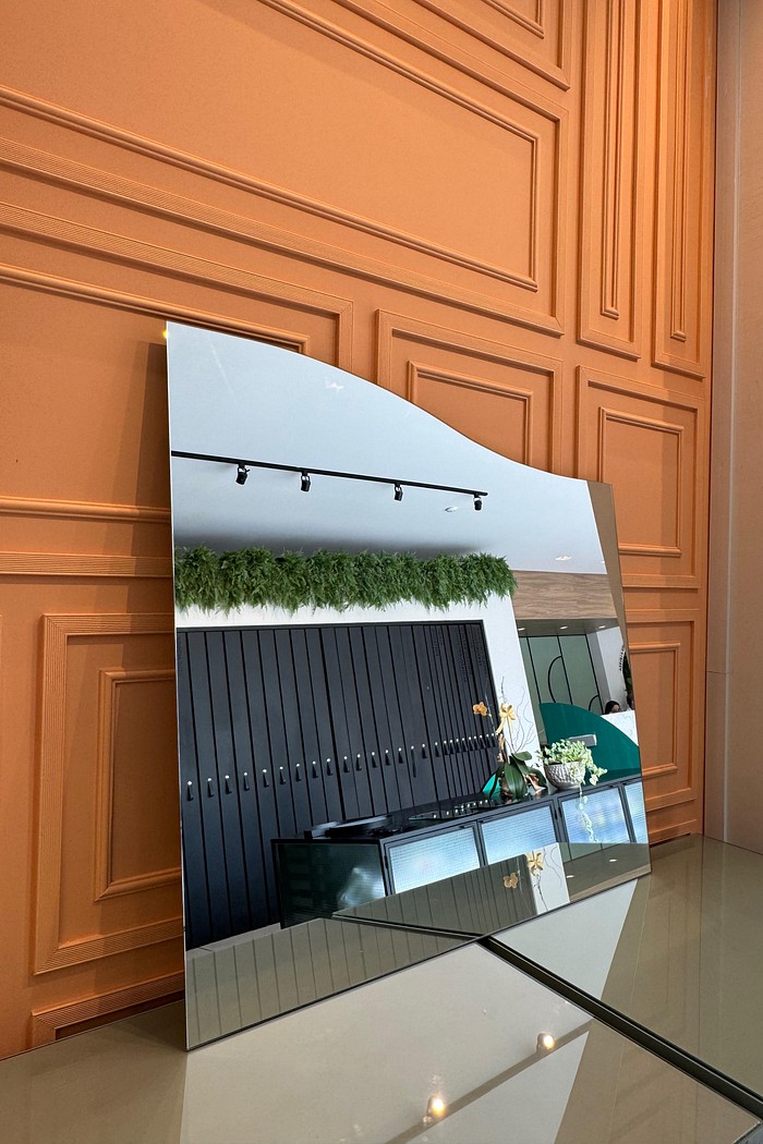 ESPELHO PRATA 04MM - ORGÂNICO - 1000MM X 1040MM - COM SUPORTE MÃO AMIGA