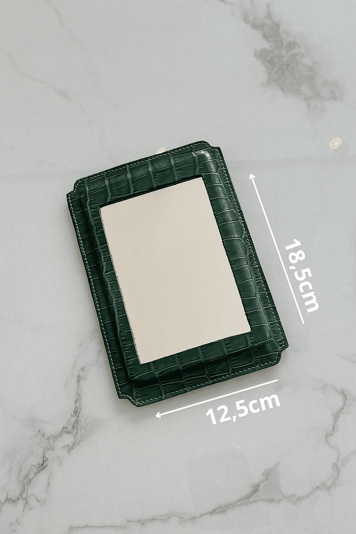 ESPELHO CROCO - VERDE ESMERALDA | 18,5X12,5 |