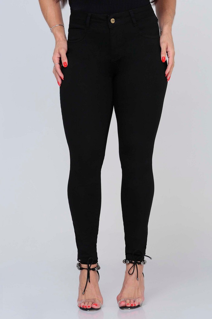 Calça Jeans Skinny Feminina Preta 24259