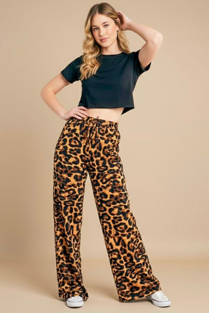 Calça Pantalona Animal Print  26122