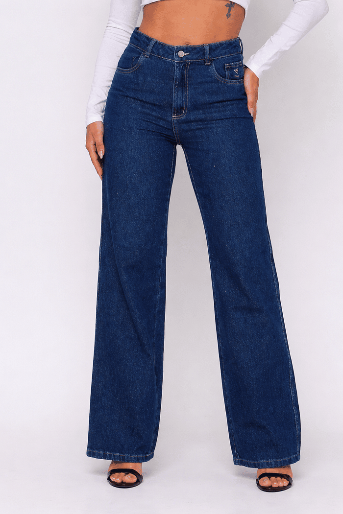 Calça Jeans Wide Leg Escura 24404