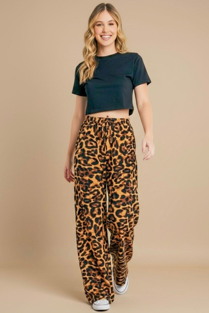 Calça Pantalona Animal Print  26122